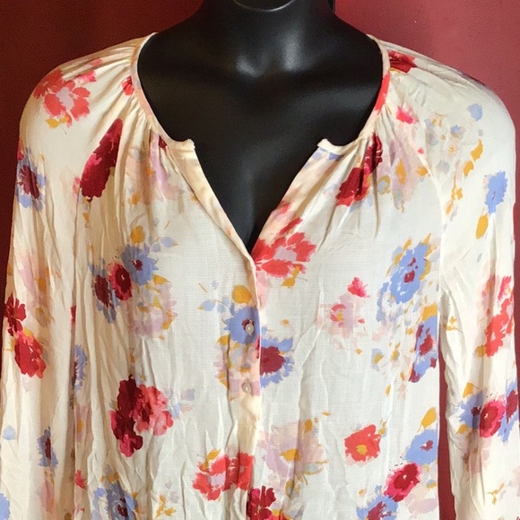LUCKY BRAND FLORAL TOP SIZE M - Picture 2 of 4
